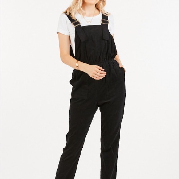 twofaceddesigns Pants - NWT black suede overalls